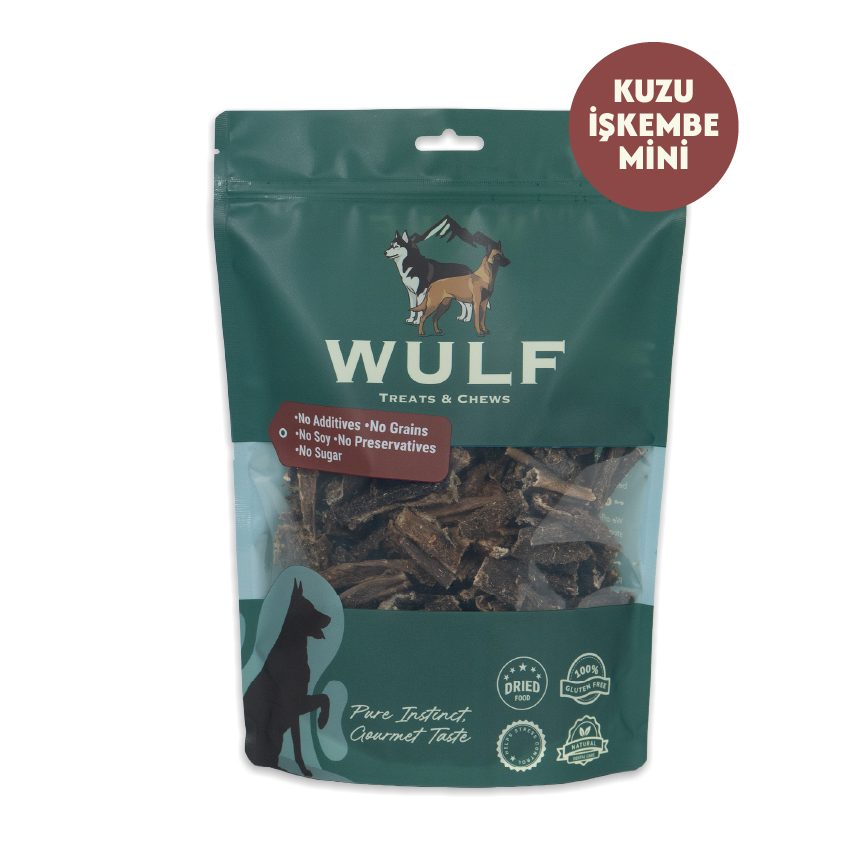 Kuzu Işkembe Mini %100 Doğal Atıştırmalık Köpek Ödül Maması 100 gram