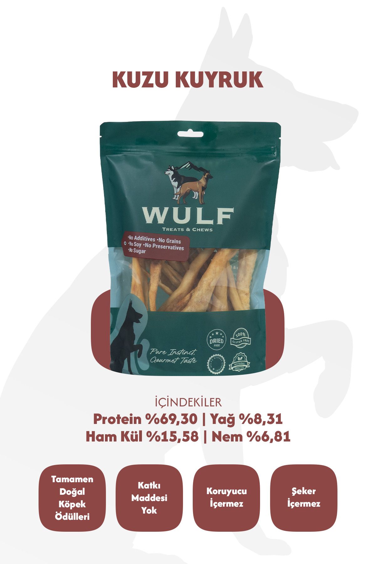 Kuzu Kulak %100 Doğal Köpek Ödül Maması 3