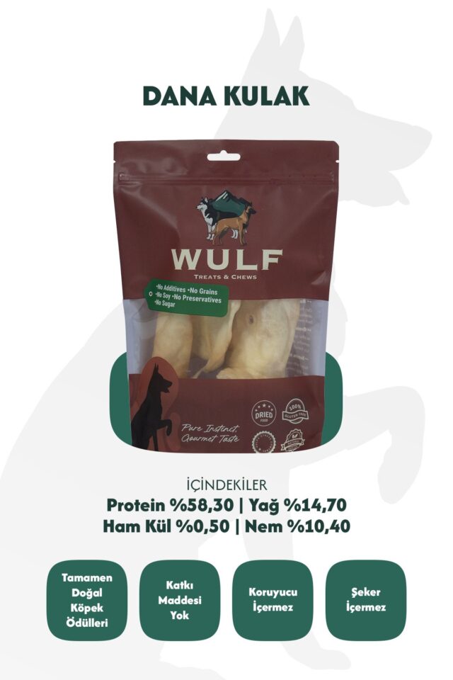 Dana Kulak 100 Gram %100 Doğal Köpek Ödül Maması - Görsel 3