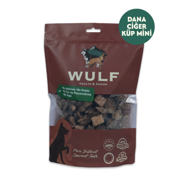 Dana Ciğer Mini Küp %100 Köpek Ödül Maması 100 Gram